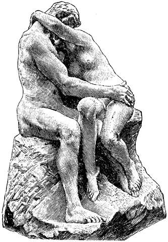 Bildhuggarkonst, Kyssen, af Rodin, Nordisk familjebok.