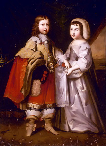 Portrait du Roi Louis XIV et son frère, le duc d'Orléans.