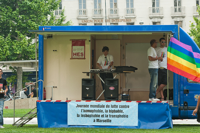Journée mondiale de lutte contre l'homophobie à Marseille en 2011.