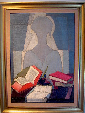 La poétesse, Ángel Zárraga, 1917